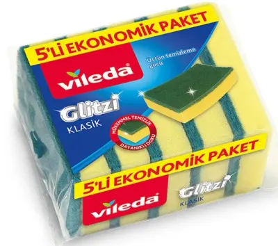 VİLEDA SÜNGER KLASİK YEŞİL 5 Lİ DÜZ 180377