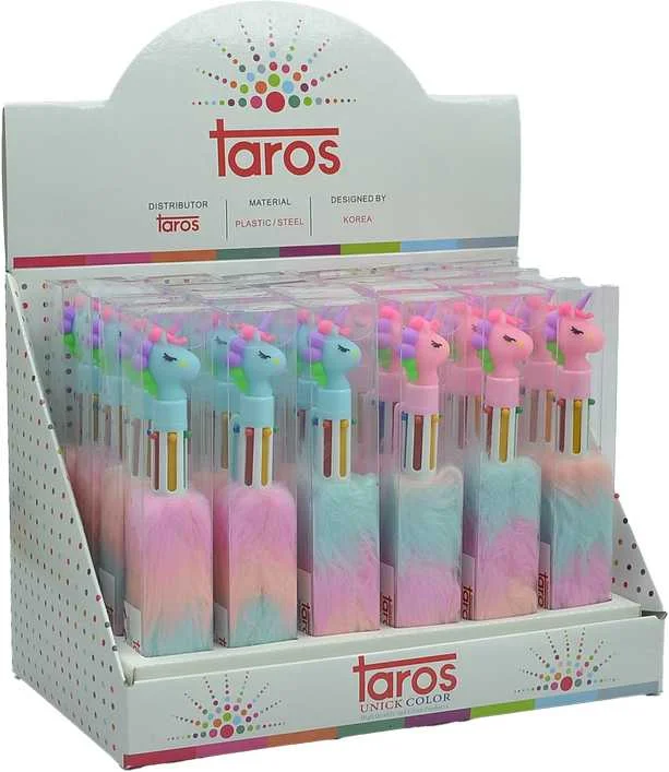 UNICK COLOR TÜKENMEZ KALEM UNICORN ÇOKLU PELUŞ PVC KUTU 24 LÜ 7513
