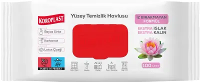 KOROPLAST ISLAK HAVLU LOTUS ÇİÇEĞİ KOKULU 100 LÜ 600009492