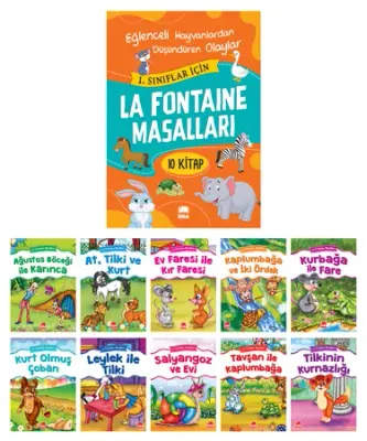 EMA ÇOCUK - LA FONTAINE MASALLARI 1.SINIF KÜÇÜK BOY 10 KİTAP