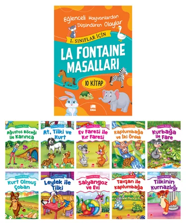 EMA ÇOCUK - LA FONTAINE MASALLARI 1.SINIF KÜÇÜK BOY 10 KİTAP