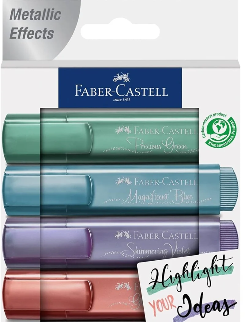 FABER FOSFORLU KALEM SET 46 METALİK RENK 4 LÜ 154624 (Best)