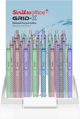 SCRIKSS OFFICE VERSATİL KALEM GRID-X PASTEL 0.5-0.7 40 LI STAND