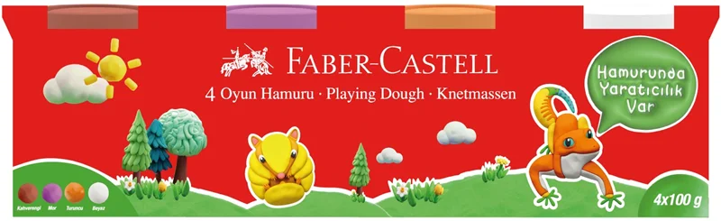 FABER OYUN HAMURU 4X100 KLASİK RENKLER 2(TURUNCU,MOR,BEYAZ,KAHVERENGİ) 5170000042000 (Best)