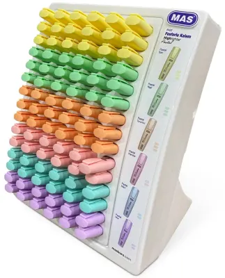 MAS FOSFORLU KALEM STAND BÜYÜK KARMA PASTEL 6426