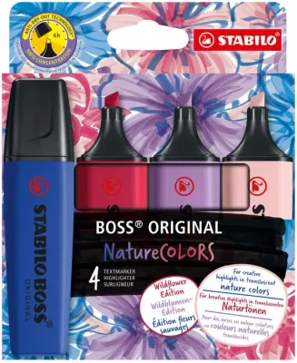 STABILO FOSFORLU KALEM BOSS WILDFLOWERS 4 LÜ PAKET EO70/4-1-103-5 51014224