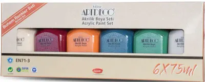 ARTDECO AKRİLİK BOYA SETİ 6x75 ML BOHEM RENKLER Y-070I-AS10 (Best)