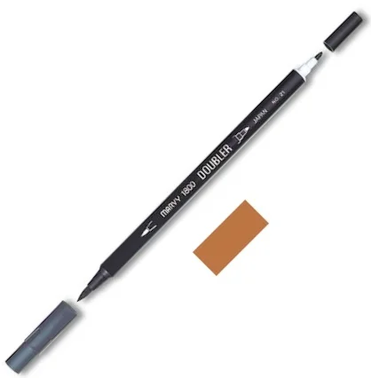 MARVY FIRÇA KALEM BRUSH PEN ÇİFT UÇLU 1800-044 LIGHT BROWN