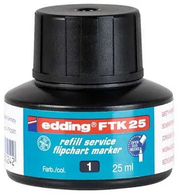 EDDING FLIPCHART MÜREKKEBİ 25 ML E-FTK SİYAH