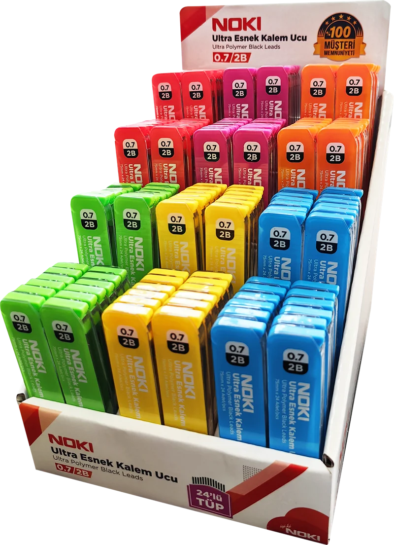NOKİ MİN 0,7 2B 75 MM 24 LÜ TÜP 144'LÜ STAND 7217-144 (Best)