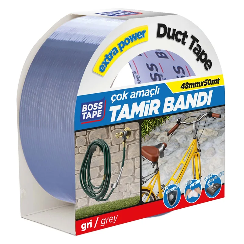 BOSS TAPE EXTRA DUCK TAPE TAMİR BANDI GRİ 48 MM x 50M BT-02036