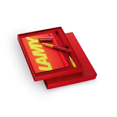 LAMY SET DOLMA KALEM AL-STAR GLOSSY RED F UÇ+DEFTER SPECIAL SET 22GL-SS-F