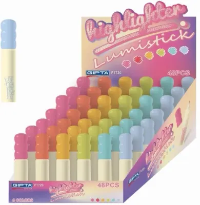 GIPTA FOSFORLU KALEM LUMISTICK 6 RENK 48 Lİ STAND F1720