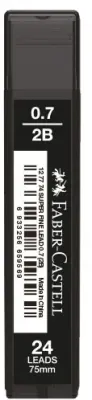 FABER MİN SUPER FINE 0.7MM 2B 75MM T.BLACK 20 Lİ TÜP 127774