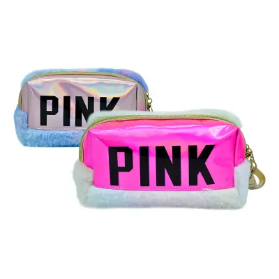 UNICK COLOR KALEM ÇANTASI PINK PELUŞ 7703