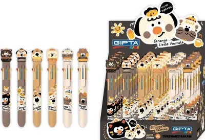 GIPTA TÜKENMEZ KALEM STRANGE ANIMAL 8 RENK 24 LÜ K4270