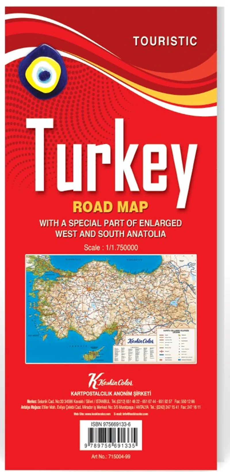 KESKİN HARİTA TÜRKİYE KARAYOLLARI İNGİLİZCE 715004-99