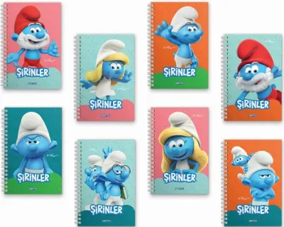 GIPTA DEFTER ŞİRİNLER A6 SPİRALLİ KARTON KAPAK 80 YP KARELİ STAND 7800