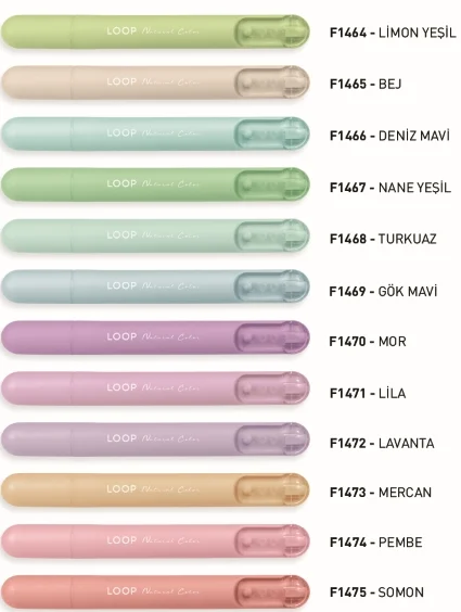 GIPTA FOSFORLU KALEM LOOP PASTEL SOMON F1475