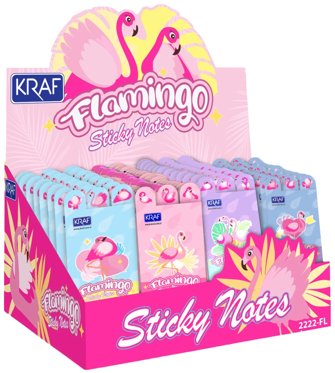 KRAF YAPIŞKANLI NOT KAĞIDI SET FLAMINGO 8 x 20 YP 2222FL