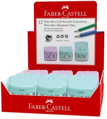 FABER KALEMTIRAŞ MİNİBOX DUO PASTEL 12 Lİ 5140382902000