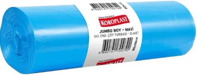 KOROPLAST ÇÖP TORBASI EKO END. MAVİ JUMBO 80x110 300 GR 10 LU 36 MİC. ST01500479-ST1500303