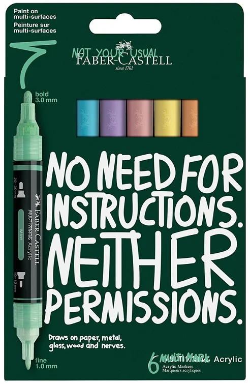FABER MULTIMARK AKRİLİK MARKÖR PASTEL 6 LI 5600186005000