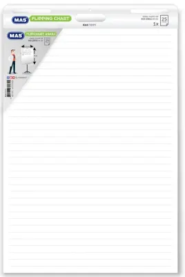PASİF MAS FLIPCHART KAĞIDI 64x90 ASKILI ÇİZGİLİ 25YP 3693
