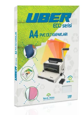 UBER A4 ŞEFFAF PVC CİLT KAPAKLARI - 100ADET