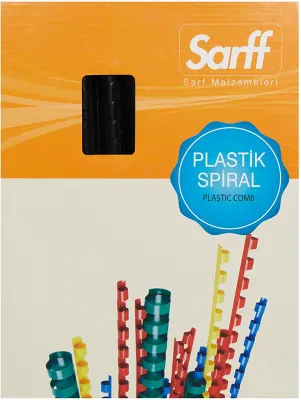 SARFF 16MM SİYAH PLASTİK SPİRAL KUTU - 100ADET