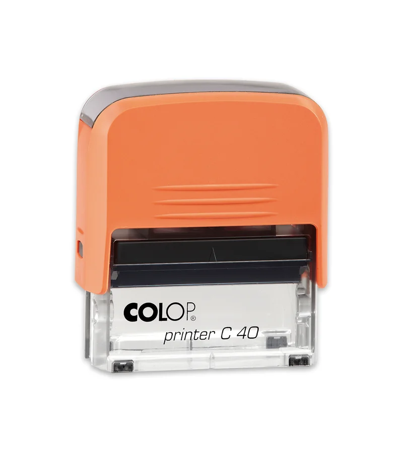 COLOP PRINTER C40 TURUNCU KASA SİYAH KEÇE - 23X59MM