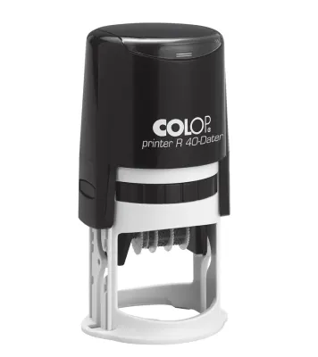 COLOP R40 TARİH KAŞE(TR/24 SAAT) SİYAH KASA KIRMIZI KEÇE - 40MM