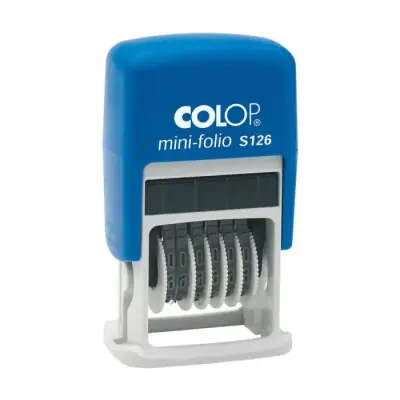 COLOP S126 MİNİ NUMARATÖR KAŞE MAVİ KASA MAVİ KEÇE - 4X19MM