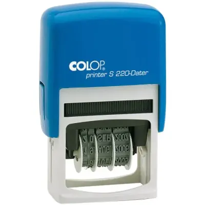 COLOP S220 TARİH KAŞE(TR) MAVİ KASA SİYAH KEÇE - 4X25MM