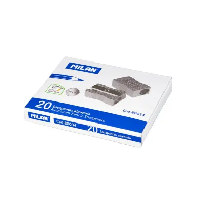 MILAN 80034 METAL GENİŞ DELİKLİ KALEMTRAŞ - 20ADET