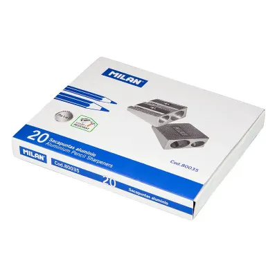 MILAN 80035 ÇİFT DELİKLİ METAL KALEMTRAŞ - 20ADET