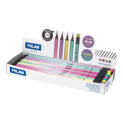 MILAN 71622724 GRAPHITE HB SUNSET SİLGİLİ KURŞUN KALEM - 24ADET