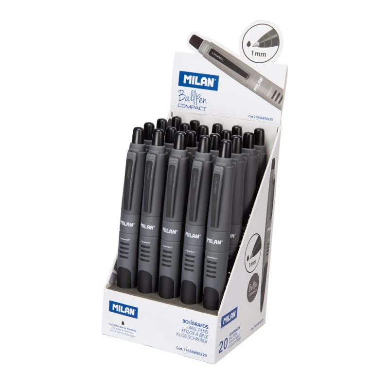 MILAN 17656890220 COMPACT SİYAH TÜKENMEZ KALEM - 20ADET