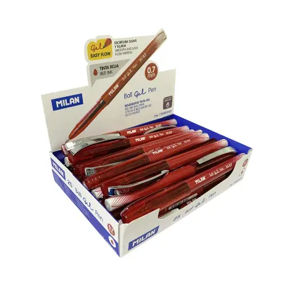 MILAN 1765819325 BALL KIRMIZI GEL KALEM - 25ADET