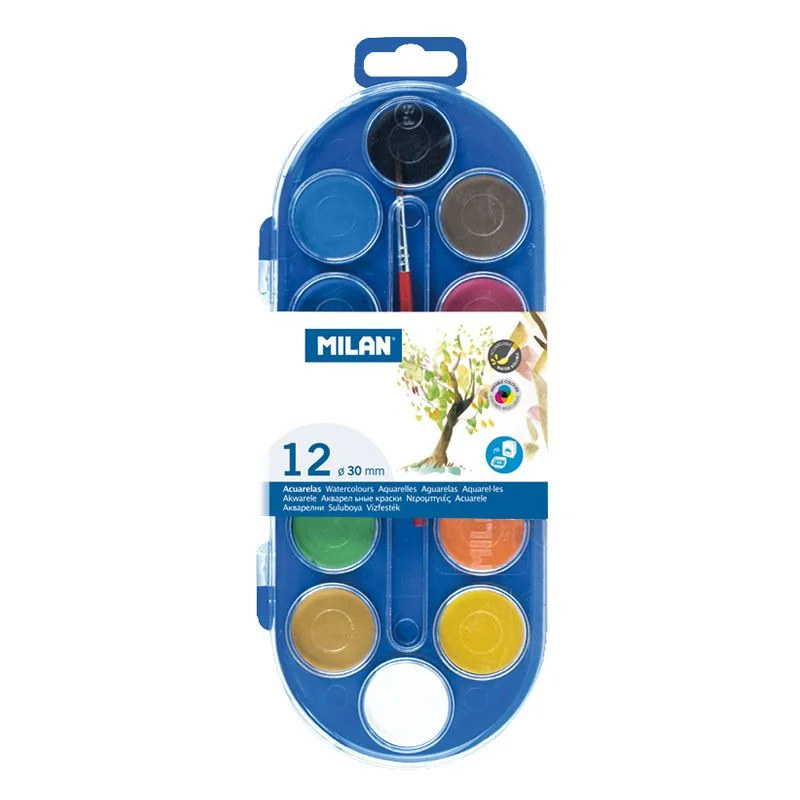 MILAN 80011 WATER COLOUR SULUBOYA (30MM) - 12'Lİ