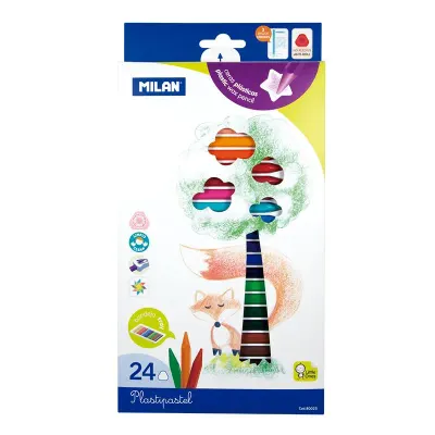MILAN 80025 PLASTIPASTEL MUM PASTEL BOYA - 24'LÜ