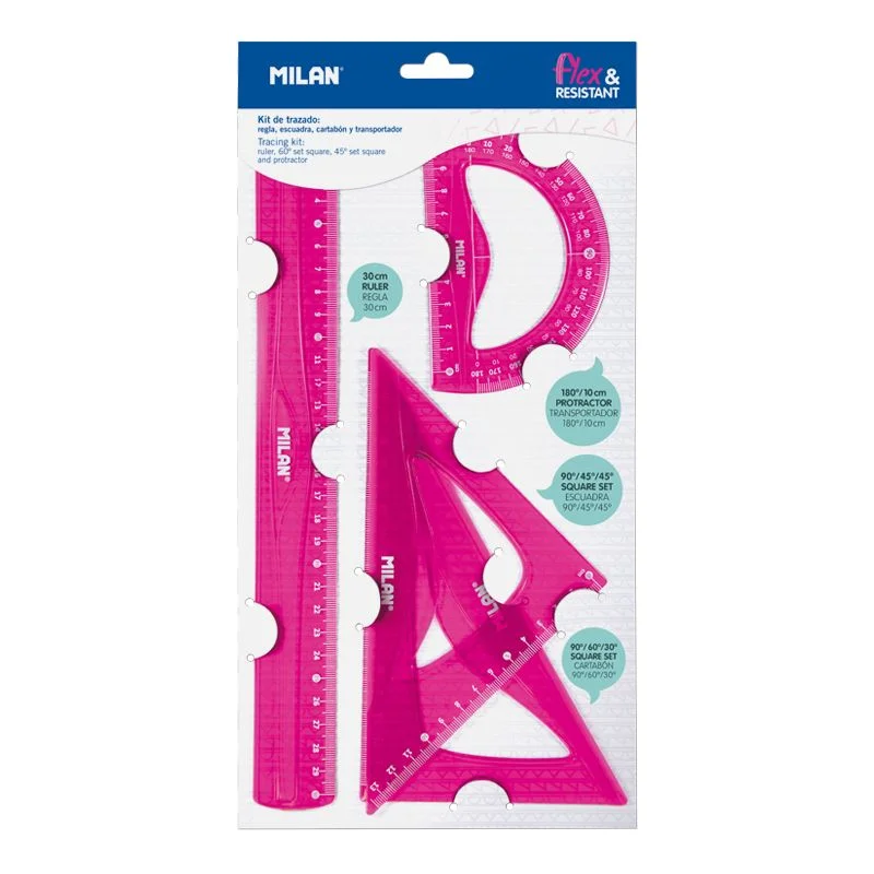 MILAN 359801P ACID PEMBE ESNEK CETVEL SETİ - 4'LÜ