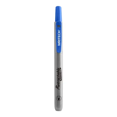 WRITECH W-805P BASMALI PERMANENT KALEM MAVİ - 12'Lİ KUTU