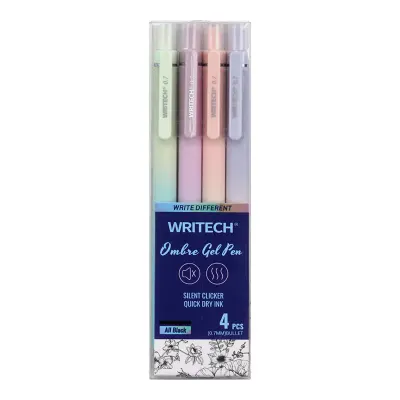 WRITECH W-0171 AURORA 0,5MM MAVİ JEL KALEM - 4'LÜ SET