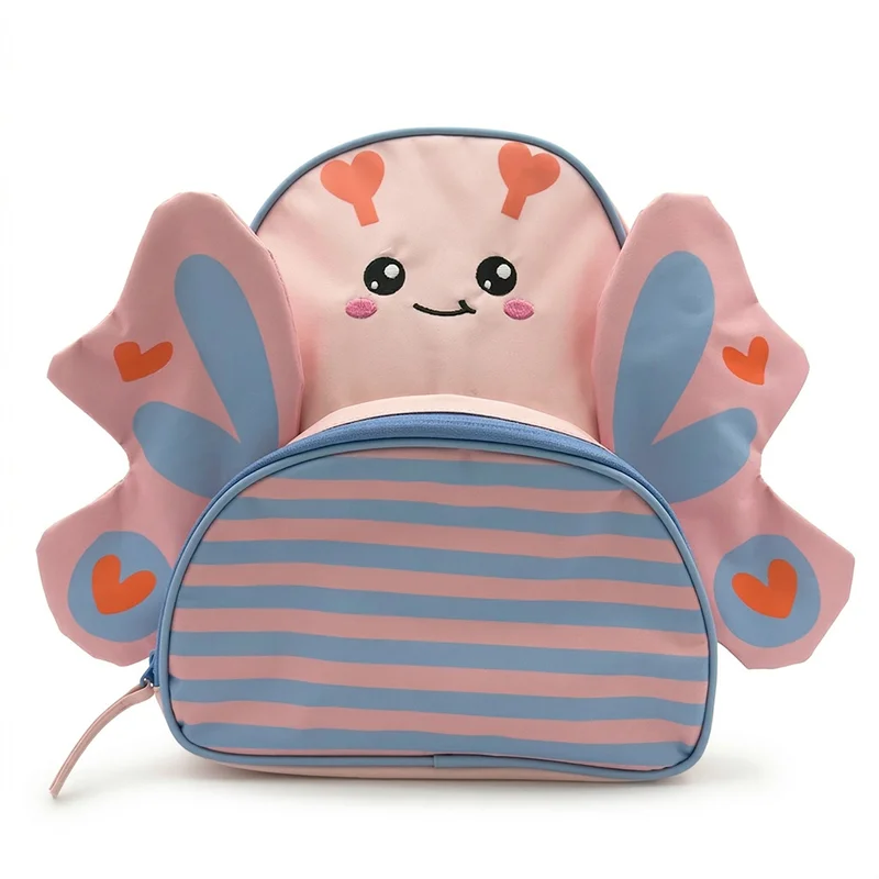 JUNCO KELEBEK TASARIM PEMBE SIRT ÇANTASI