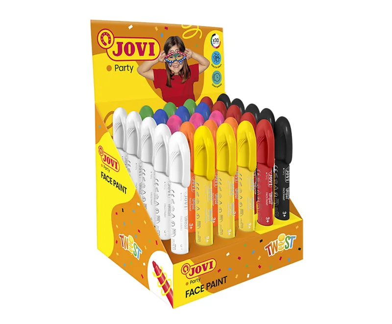 JOVI 193 YÜZ BOYASI STİK KALEM 6 RENK - 30'LU SET