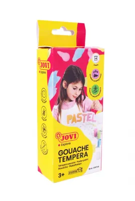 JOVI 520P GUAJ BOYA 15ML KAVANOZ + FIRÇA PASTEL RENKLER - 6'LI KUTU