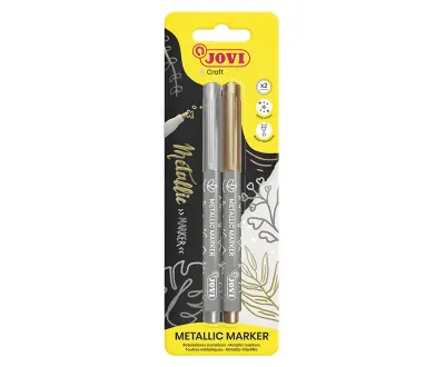 JOVI 1602M DECOR METALİK KALEMİ ALTIN GÜMÜŞ - BLİSTER