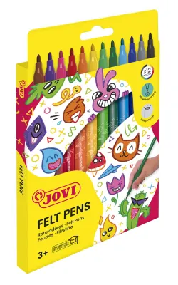 JOVI 1612 YIKANABİLİR KEÇELİ KALEM (3MM UÇ) - 12 RENK