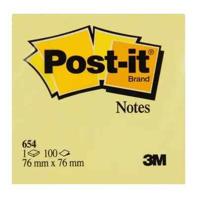 3M 654 76x76 POSTİT SARI 100 YP (Best)